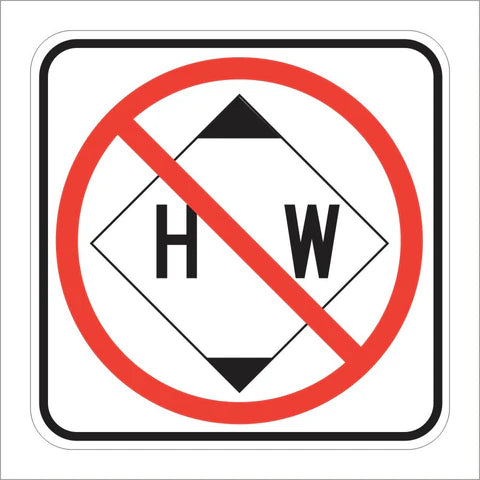 R102 (CA) No Hazardous Waste (SYMBOL) Sign