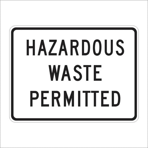 R103A (CA) Hazardous Waste Permitted Sign