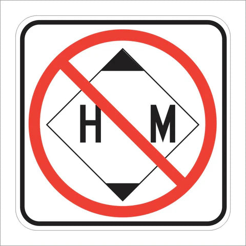 R104 (CA) Hazardous Material Prohibited (SYMBOL) Sign