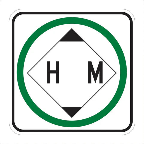 R105 (CA) Hazardous Material Permitted (SYMBOL) Sign