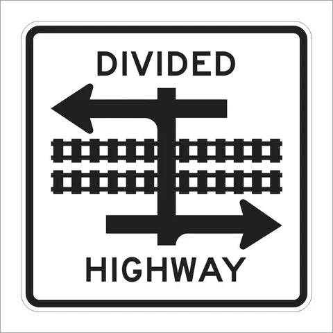R15-7 Divided Highway Sign