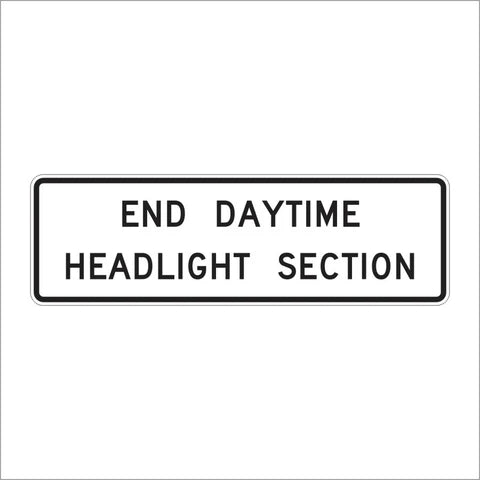 R16-11 End Daytime Headlight Section Sign