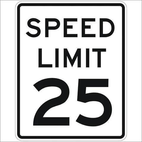 R2-1 Speed Limit Sign