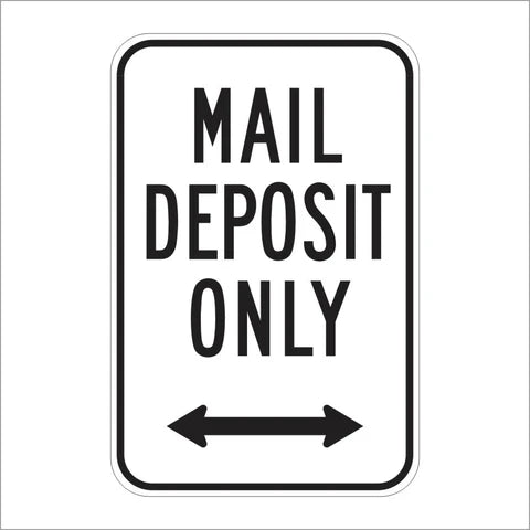 R24D (CA) Mail Deposit Only Sign