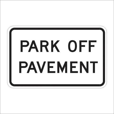 R25 (CA) Park off Pavement Sign