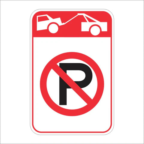 R26K (CA) No Parking Tow-Away (SYMBOL) Sign