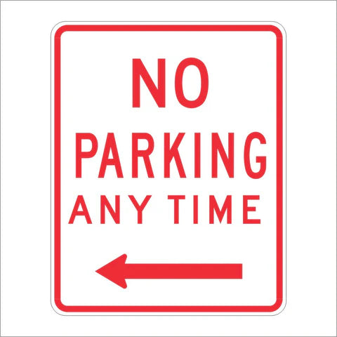 R28A (CA) No Parking Any Time Sign