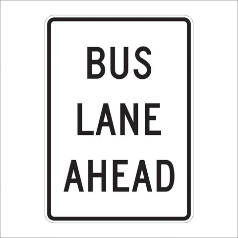 R3-12F Bus Lane Ahead Sign