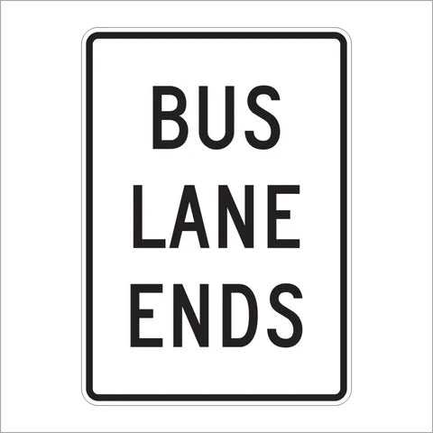 R3-12G Bus Lane Ends Sign