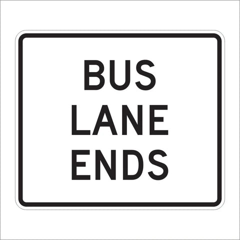 R3-15E Bus Lane Ends Sign