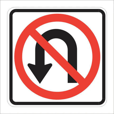 R3-4 No U Turn Sign