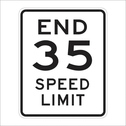 R3-CA End 35 Speed Limit Sign