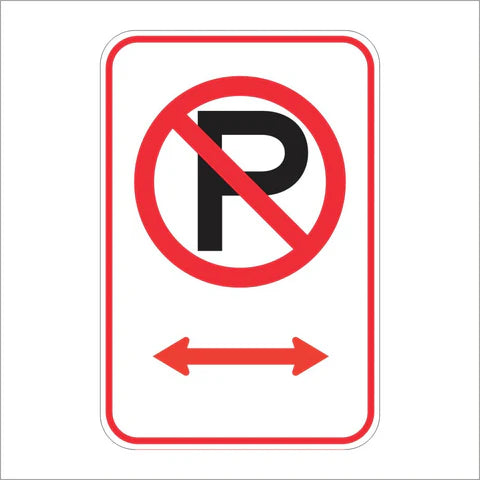 R30E (CA) No Parking (Arrow SYMBOL) Sign