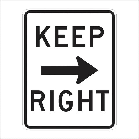 R4-7A Keep Right Sign