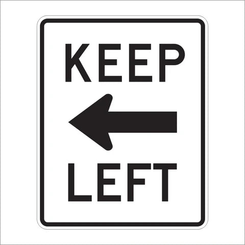 R4-8A Keep Left Sign