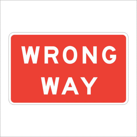 R5-1A Wrong Way Sign