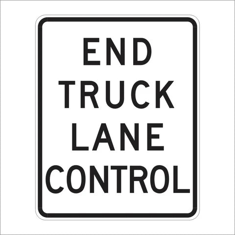 R53E (CA) End Truck Lane Control Sign