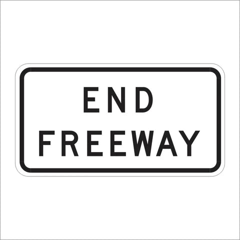R58 (CA) End Freeway Sign