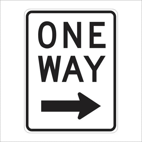 R6-2 One Way Sign