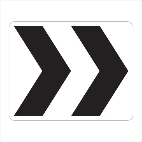 R6-4 Roundabout Directional (2 Chevrons) Sign