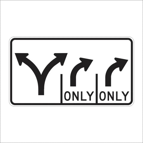 R61-24 (CA) Intersection Lane Control Sign