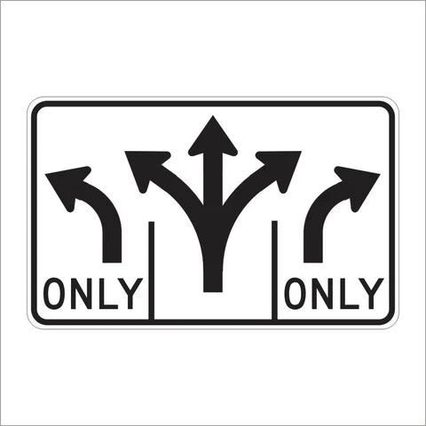 R61-28 (CA) Intersection Lane Control Sign – Public Works Marketing ...
