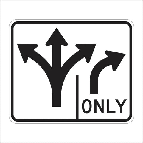 R61-30 (CA) Intersection Lane Control Sign
