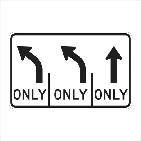 R61-34 (CA) Triple Lane Control Sign