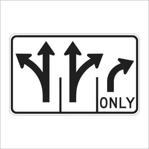 R61-36 (CA) Triple Lane Control Sign