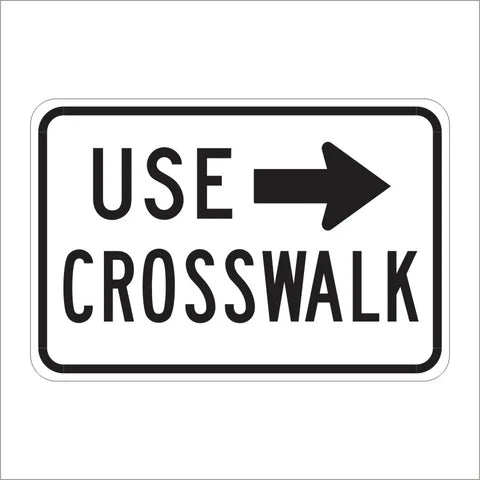 R9-3BP Use Crosswalk With Arrow Sign