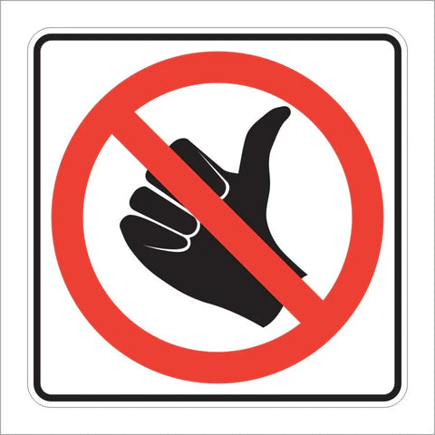 R9-4 No Hitch Hiking (SYMBOL) Sign