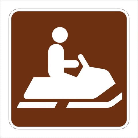 RS-052 Snowmobiling Symbol Sign