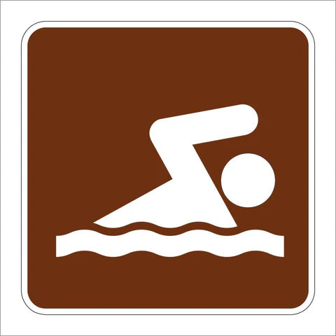 RS-061 Swimming Symbol Sign – Public Works Marketing & Leasing Inc.