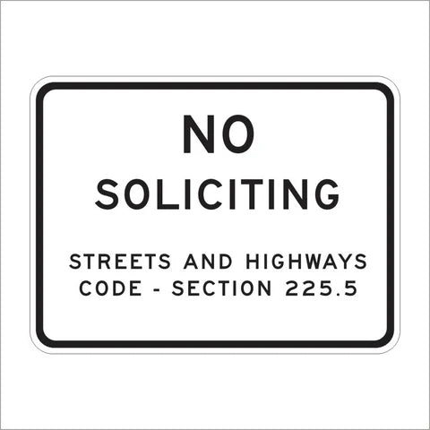 S24 (CA) No Soliciting Sign