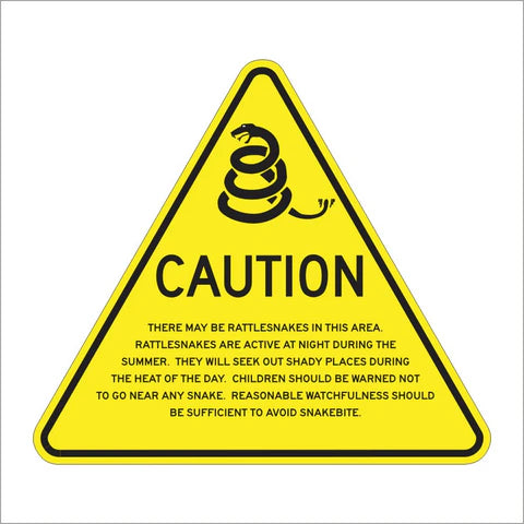 S26 (CA) Rattlesnakes Caution Sign – Public Works Marketing & Leasing Inc.