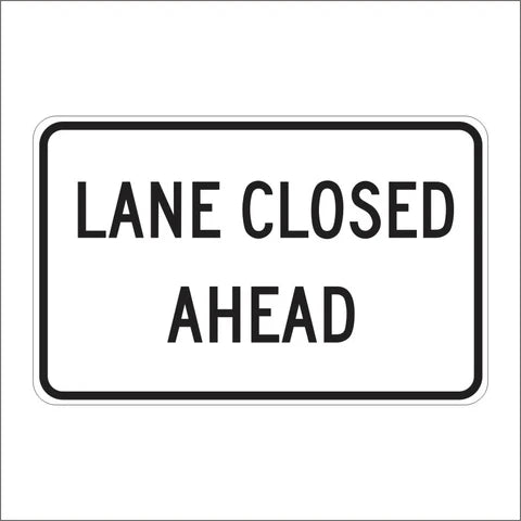 SC10 (CA) Lane Closed Ahead Sign