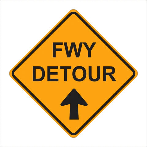 SC9 (CA) Alternate Fwy Detour Sign