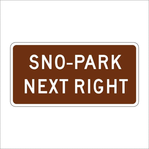 SG31 (CA) Sno-Park Next Right Sign