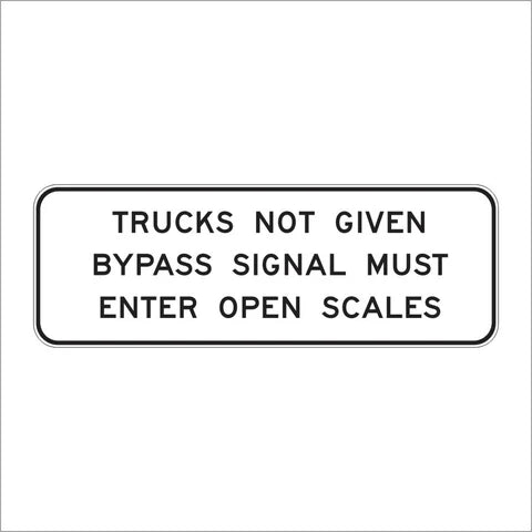 SR17 (CA) Trucks Not Given Bypass Signal Must Enter Open Scales Sign