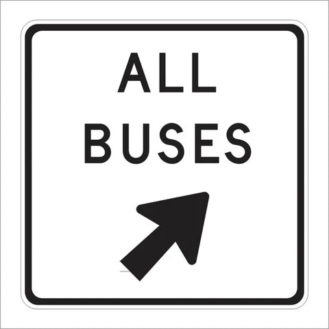 SR42 (CA) All Buses With Arrow Sign