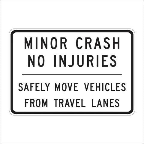 SR61(CA) Minor Crash No Injuries Sign