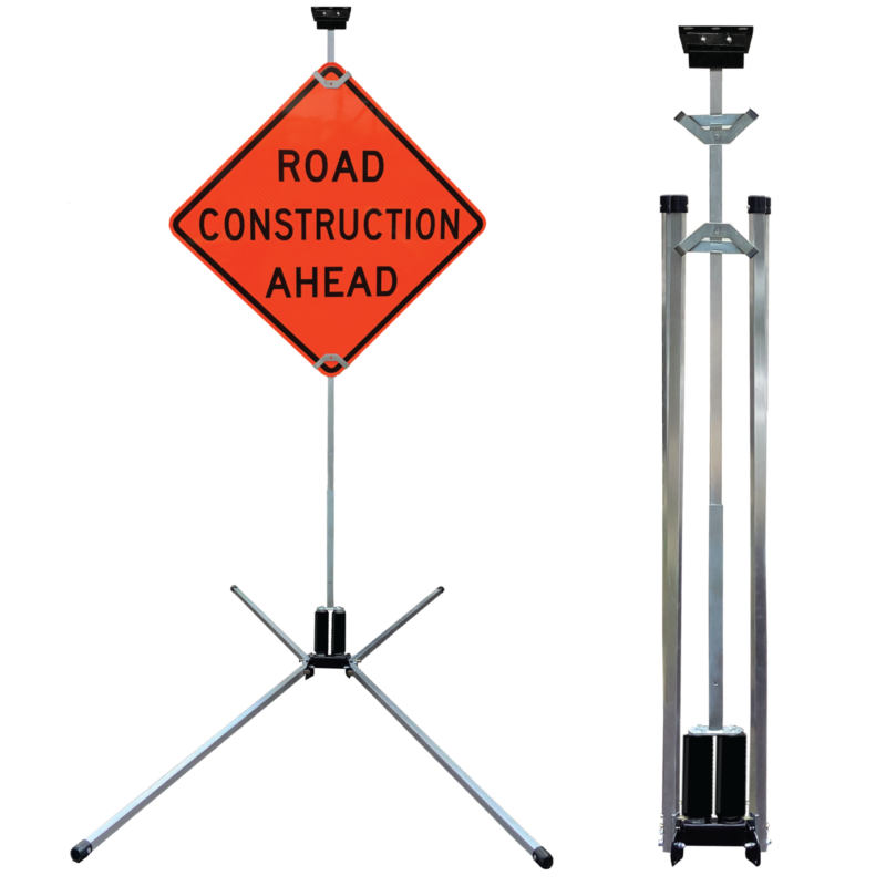 SS621A Heavy Duty Double Spring Sign Stand for .080 Aluminum Signs
