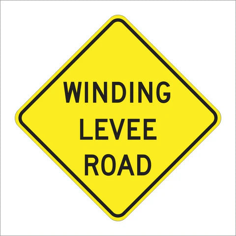 SW22-1 (CA) Winding Levee Road Sign
