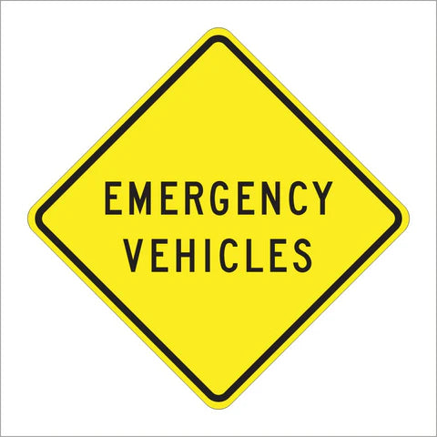 SW52 (CA) Emergency Vehicles Sign