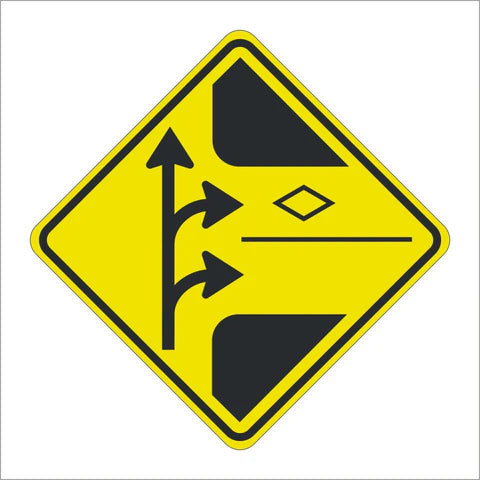 SW54-1(CA) Hov Lane Selection Left or Right and Vertical Arrow Sign