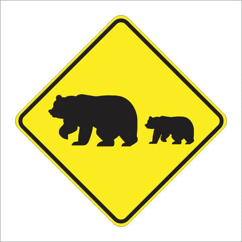 SW59 (CA) Migrating Bears (SYMBOL) Sign