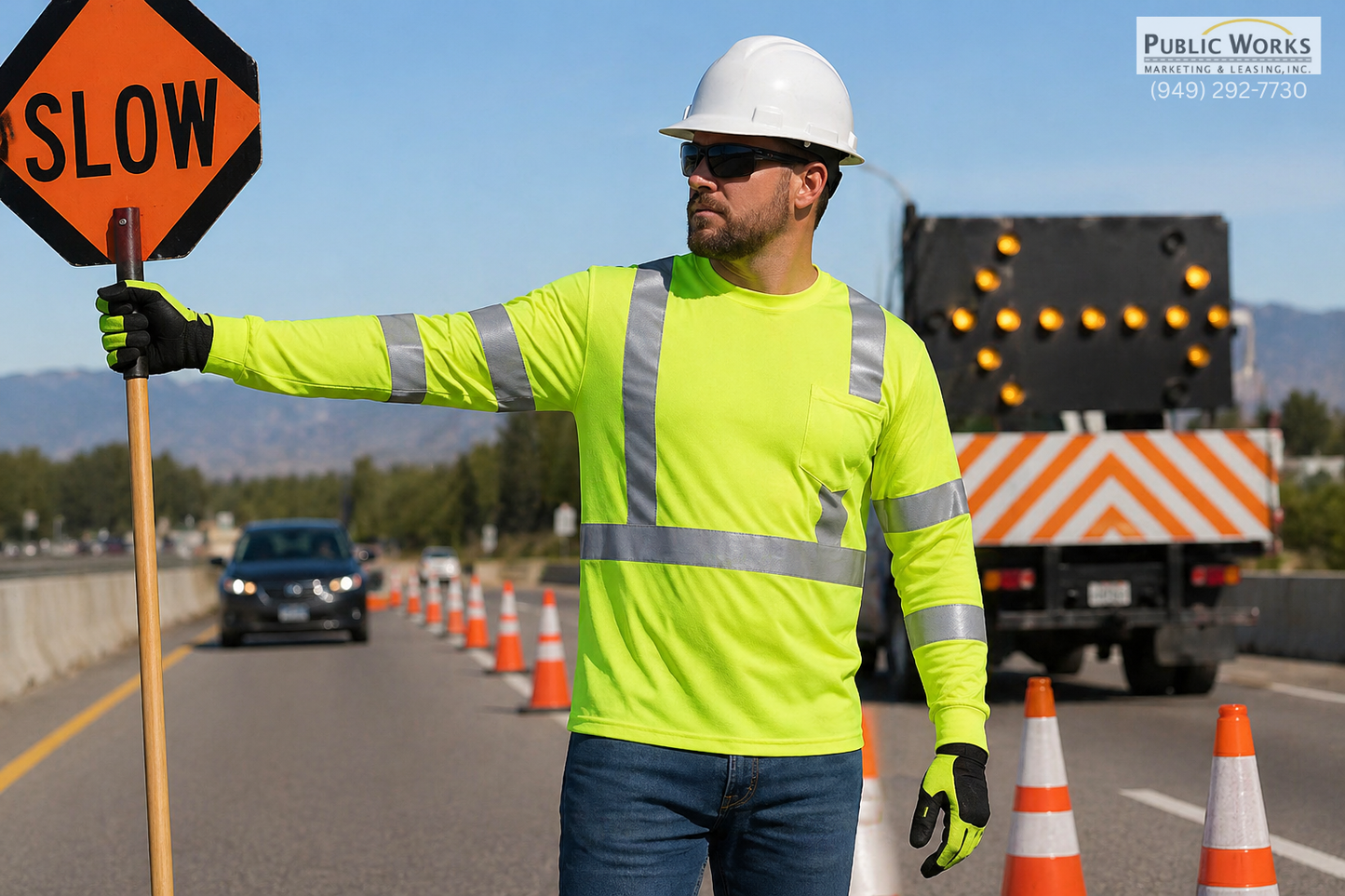 TLB135C-3 High Visibility Long Sleeve Birdseye T-shirt