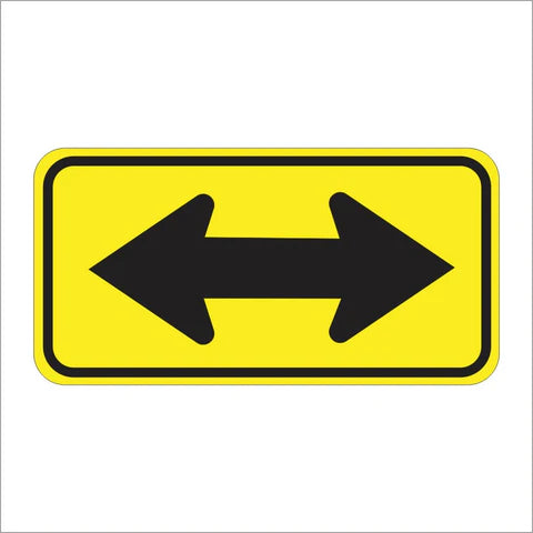 W1-7 Large Arrow (Two Directions) Sign