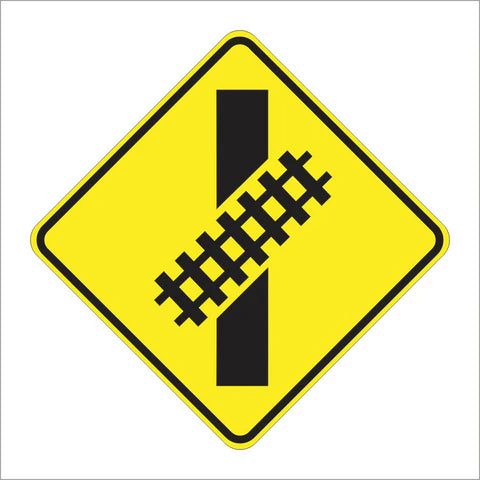 W10-12 Skewed Railroad Crossing