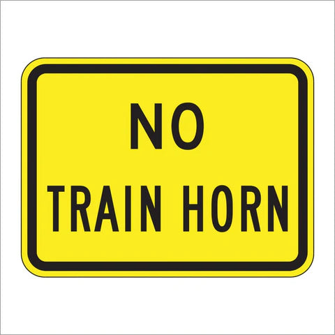 W10-9P No Train Horn Sign